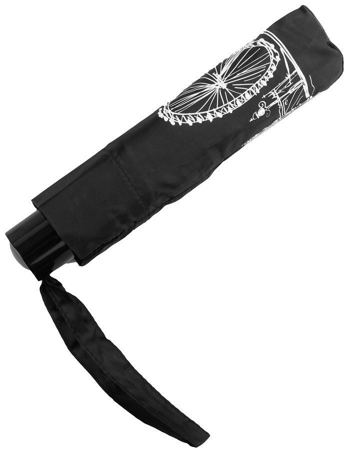 Женский складной зонт Incognito-4 L412 London Scene (механика, компактный, черный с рисунком Лондона) 94086 modnotak фото №3