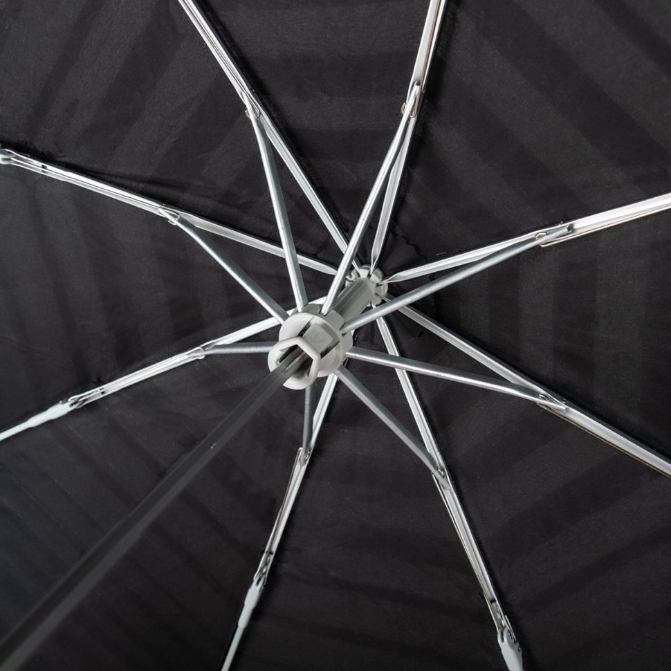 Зонт женский Fulton L354-041178 Minilite-2 Silver Stripes (Черный в серебряную полосу, механика) 94286 modnotak фото №9