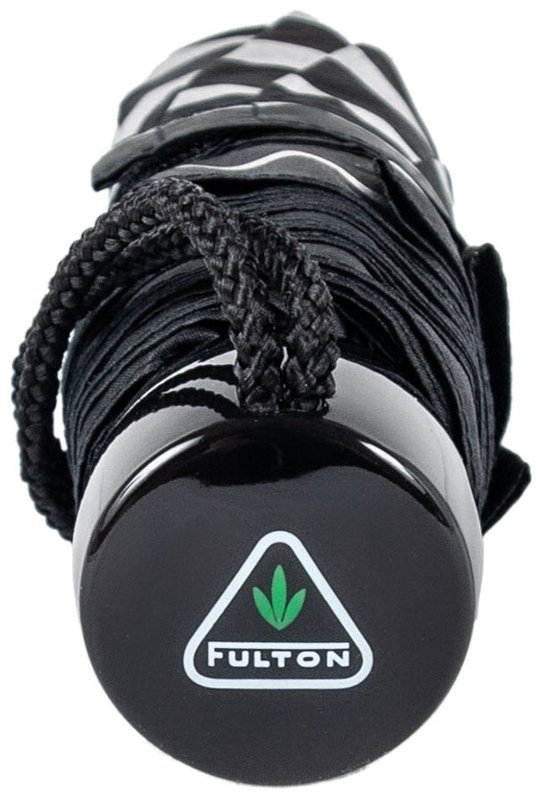 Зонт женский Fulton L354-041178 Minilite-2 Silver Stripes (Черный в серебряную полосу, механика) 94286 modnotak фото №11