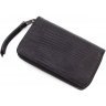 Жіночий гаманець чорного кольору з натуральної шкіри під рептилію Tony Bellucci (10800) - 4