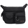 Мужская сумка мессенджер через плечо из качественного текстиля Monsen 104486 черного цвета modnotak фото - 1