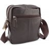Чоловіча сумка через плече з натуральної шкіри коричневого кольору Leather Collection (11514) - 3