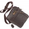 Чоловіча сумка через плече з натуральної шкіри коричневого кольору Leather Collection (11514) - 5