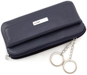 Темно-синяя ключница из натуральной турецкой кожи KARYA (395-44)