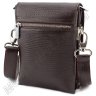 Мужская сумка коричневого цвета с тиснением на коже KARYA (11104) - 2