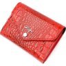 Красный горизонтальный женский кошелек с монетницей из натуральной кожи KARYA (2421072) - 1