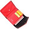 Красный горизонтальный женский кошелек с монетницей из натуральной кожи KARYA (2421072) - 4