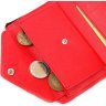 Красный горизонтальный женский кошелек с монетницей из натуральной кожи KARYA (2421072) - 5