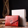 Красный горизонтальный женский кошелек с монетницей из натуральной кожи KARYA (2421072) - 9