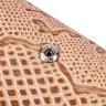 Горизонтальный лаковый женский кошелек из натуральной кожи с тиснением под змею KARYA (2421172) - 3