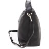Вместительная женская сумка из черной кожи флотар на две молнии KARYA (21036) - 2