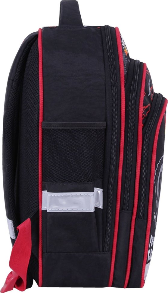Черный рюкзак для школьников из текстиля с принтом Bagland (55386)