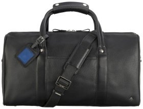 Велика чоловіча дорожня сумка із натуральної фактурної шкіри з ручками Visconti Explorer TC150 чорного кольору 95486