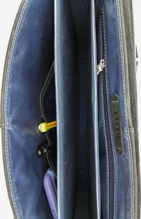Стильний чоловічий портфель синього кольору з вінтажній шкіри VATTO (11728) - 2