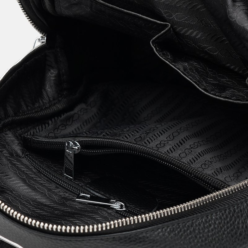Женский кожаный рюкзак крупного размера в черном цвете Borsa Leather (21299)
