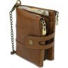 Світло-коричневий компактний чоловічий гаманець із натуральної шкіри на ланцюжку Vintage (2414681) - 2