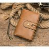 Світло-коричневий компактний чоловічий гаманець із натуральної шкіри на ланцюжку Vintage (2414681) - 4