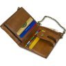 Світло-коричневий компактний чоловічий гаманець із натуральної шкіри на ланцюжку Vintage (2414681) - 6