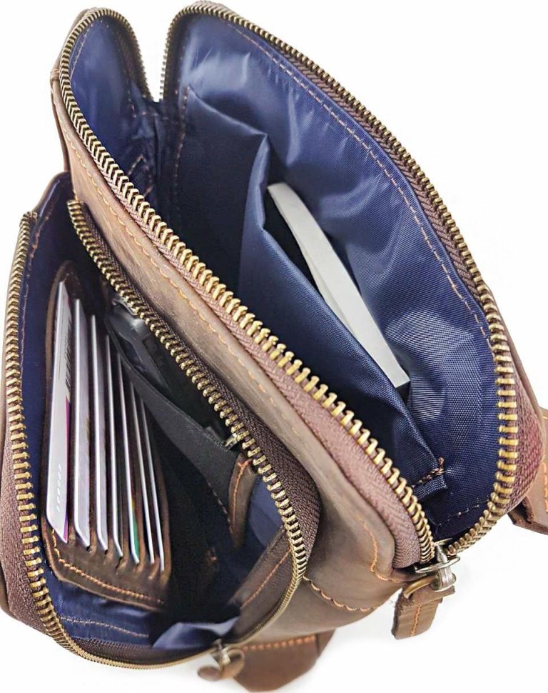 Мужская наплечная сумка-планшет коричневого цвета VATTO (12127)