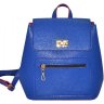 Яскравий синій жіночий рюкзак із еко-шкіри з клапаном на застібці Monsen (21442) - 2