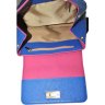 Яскравий синій жіночий рюкзак із еко-шкіри з клапаном на застібці Monsen (21442) - 5