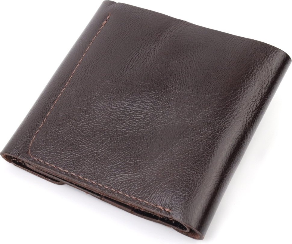 Класичний чоловічий портмоне з натуральної шкіри коричневого кольору Shvigel (2416621)