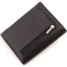 Женский кошелек из натуральной кожи черного цвета с окошком под документы ST Leather 1767286 - 4
