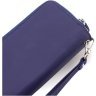 Жіночий гаманець із натуральної шкіри синього кольору на дві блискавки ST Leather 1767386 - 5