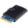 Синій чоловічий гаманець-картхолдер із натуральної шкіри високої якості Visconti Fireblade 77386 - 3