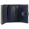 Синій чоловічий гаманець-картхолдер із натуральної шкіри високої якості Visconti Fireblade 77386 - 7