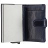 Синій чоловічий гаманець-картхолдер із натуральної шкіри високої якості Visconti Fireblade 77386 - 8