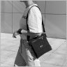 Женская наплечная сумка из черного текстиля с клапаном Confident 77586 - 2