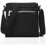 Жіноча наплічна сумка з чорного текстилю з клапаном Confident 77586 - 5