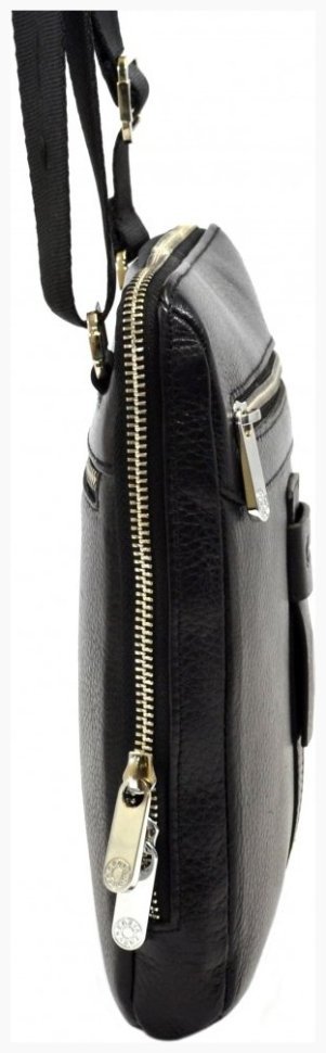 Чоловіча шкіряна сумка планшет KARYA 107686 чорний modnotak фото №3