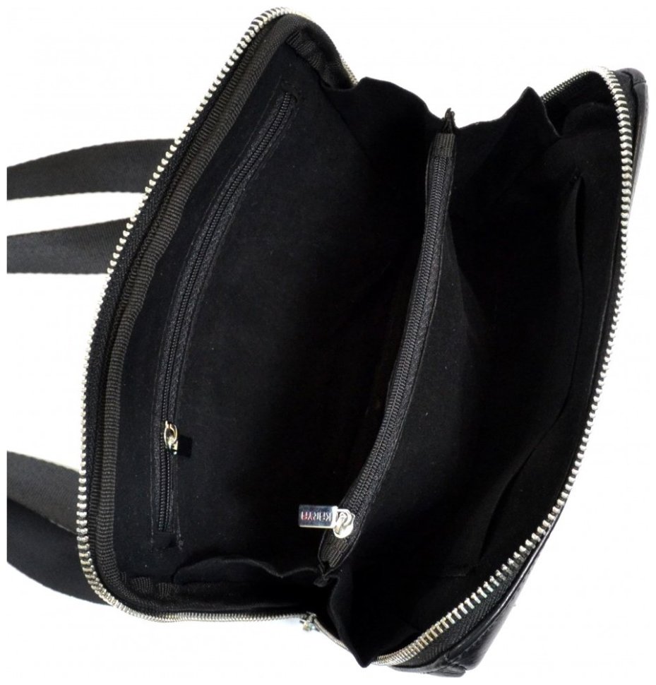 Чоловіча шкіряна сумка планшет KARYA 107686 чорний modnotak фото №4