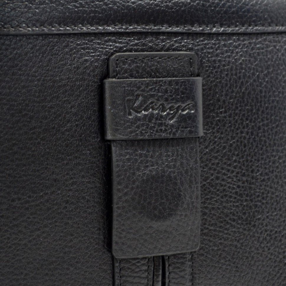 Чоловіча шкіряна сумка планшет KARYA 107686 чорний modnotak фото №5