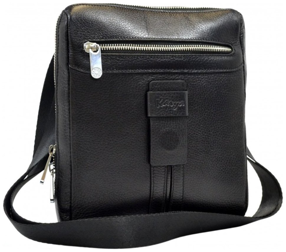 Чоловіча шкіряна сумка планшет KARYA 107686 чорний modnotak фото №6