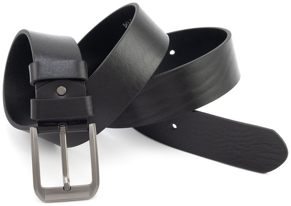 Широкий джинсовый мужкой ремень из итальянской кожи Gherardini 45049 черного цвета фото №3 Широкий джинсовый мужкой ремень из итальянской кожи Gherardini 45049 черного цвета modnotak фото №3