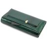 Зелений лаковий гаманець з візерунком під крокодила Marco Coverna (16641) - 4