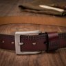 Мужской брючный кожаный ремень коричневого цвета с перфорацией Vintage 2420381 modnotak фото - 10
