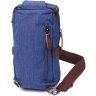 Мужская сумка-слинг из плотного текстиля синего цвета Vintage 2422190 - 2