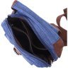 Чоловіча сумка-слінг із щільного текстилю синього кольору Vintage 2422190 - 4