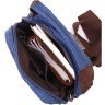 Мужская сумка-слинг из плотного текстиля синего цвета Vintage 2422190 - 5