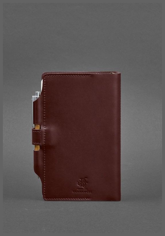 Женский кожаный блокнот (Софт-бук) формата A5 мини в бордовом цвете BlankNote 78586 modnotak фото №6