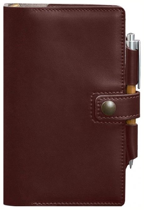 Женский кожаный блокнот (Софт-бук) формата A5 мини в бордовом цвете BlankNote 78586 modnotak фото №1