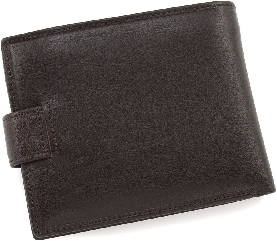 Коричневе чоловіче портмоне з високоякісної натуральної шкіри під картки та документи Marco Coverna 68686