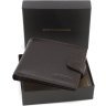 Коричневое мужское портмоне из высококачественной натуральной кожи под карточки и документы Marco Coverna 68686 - 8