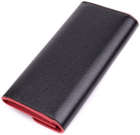 Шкіряний жіночий гаманець з незвичайним клапаном Tony Bellucci 2422860 Чорний