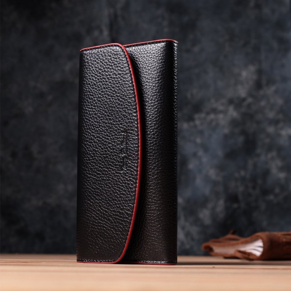 Кожаный женский кошелек с необычным клапаном Tony Bellucci 2422860 Черный фото №8 Кожаный женский кошелек с необычным клапаном Tony Bellucci 2422860 Черный modnotak фото №8