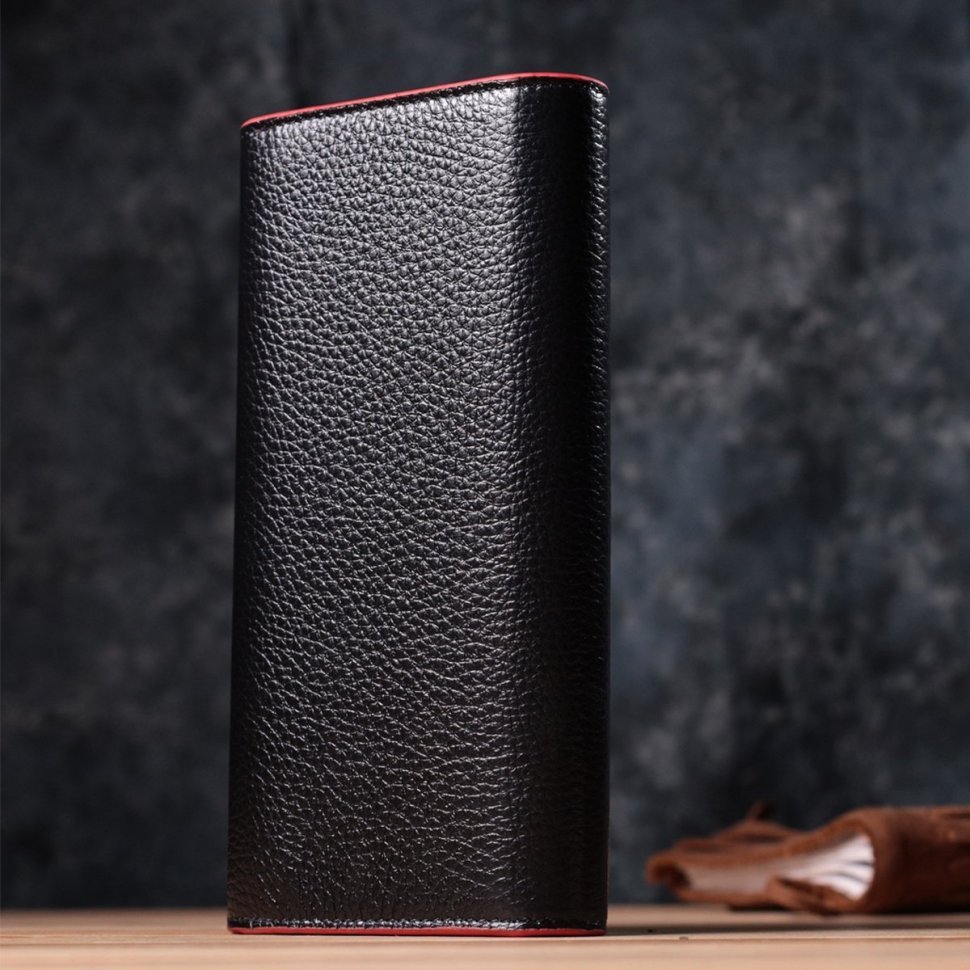 Кожаный женский кошелек с необычным клапаном Tony Bellucci 2422860 Черный фото №9 Кожаный женский кошелек с необычным клапаном Tony Bellucci 2422860 Черный modnotak фото №9